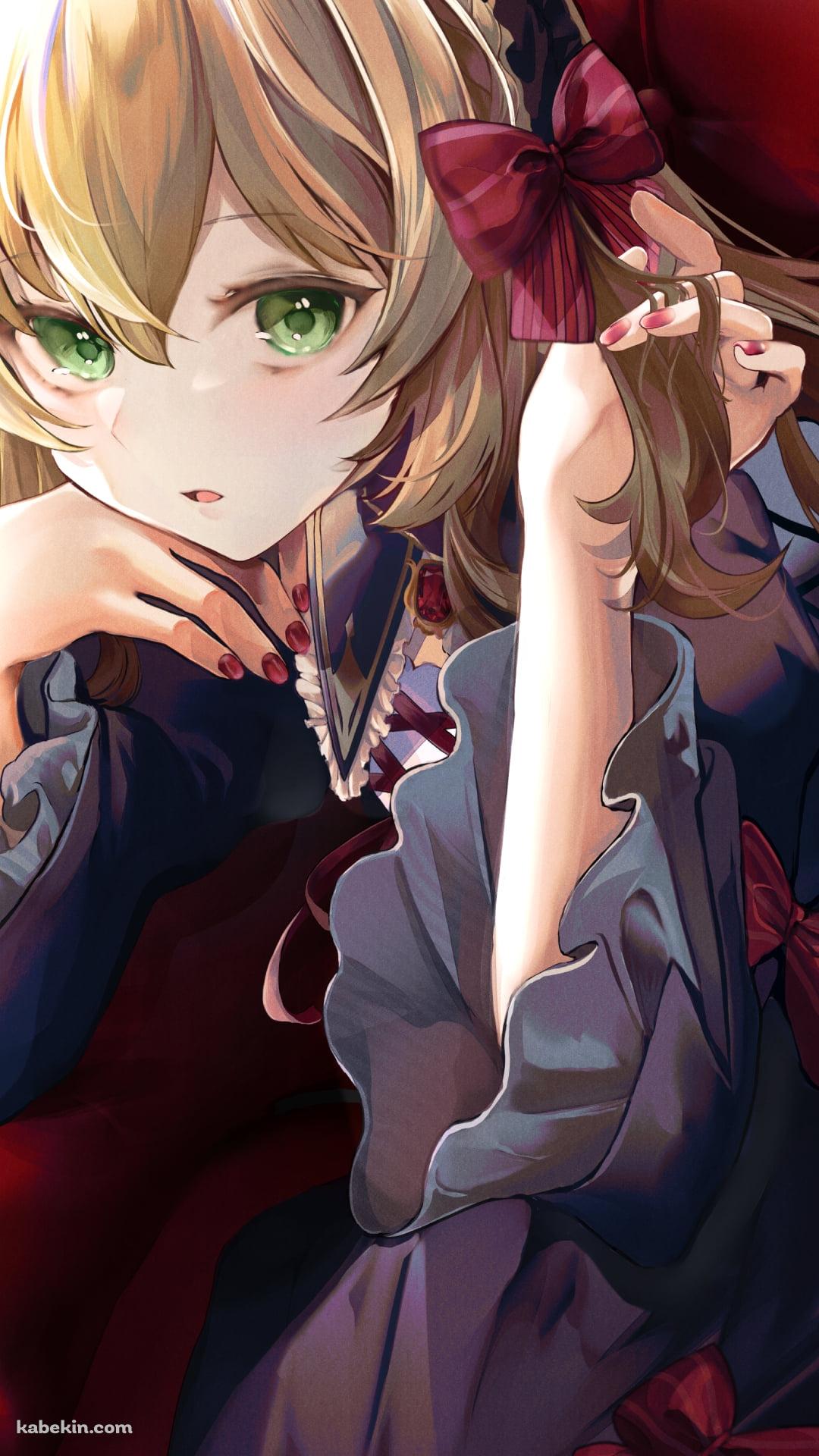 リボンのついた髪を触る卯月コウ / にじさんじ / バーチャルYouTuber / VtuberのAndroidの壁紙(1080px x 1920px) スマホ用
