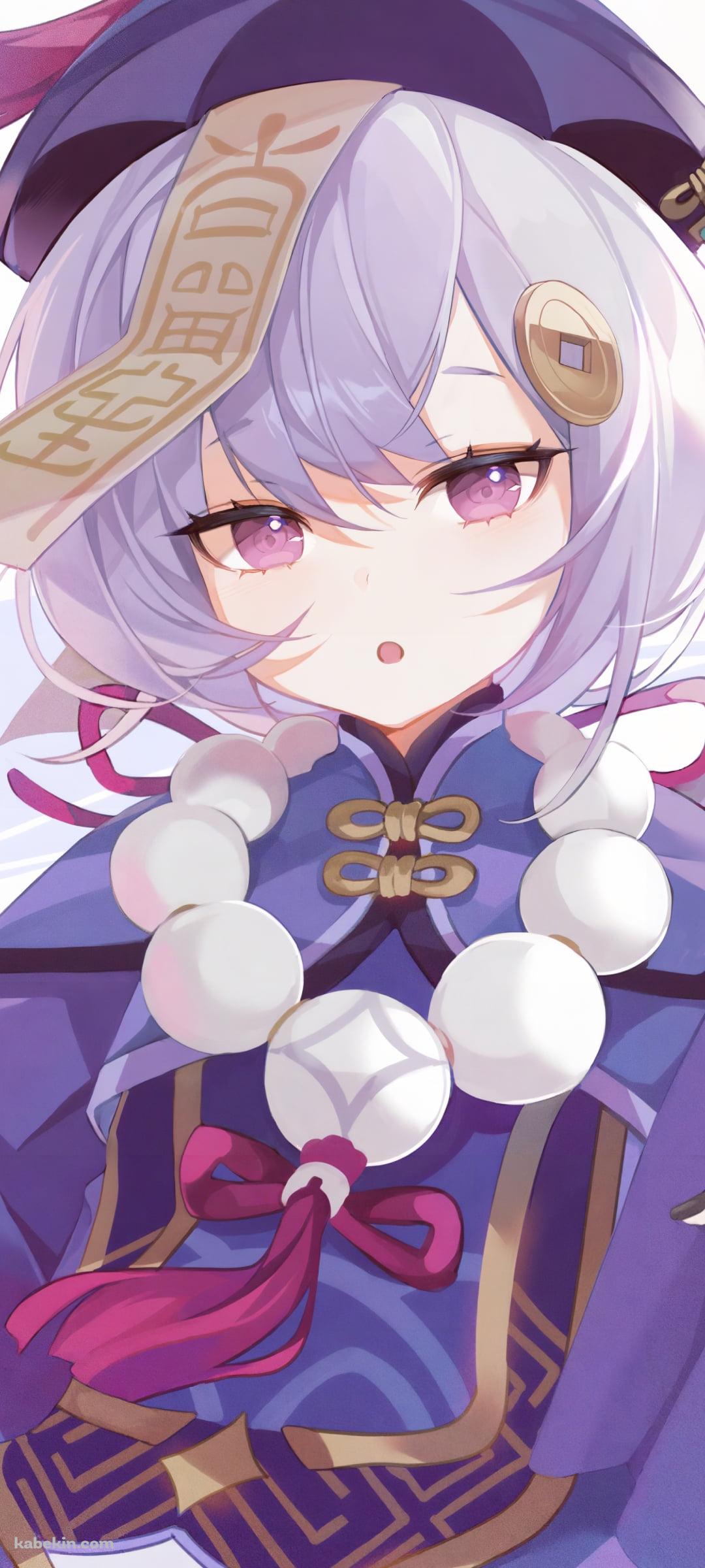 お札と大きな数珠を付けた七七 / 原神のAndroid用のスマホ壁紙(1080 x 2400)| 壁紙キングダム