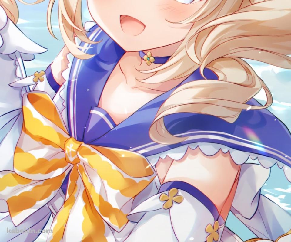 浜辺で手を伸ばすバーバラ / サマータイムスパークル / 原神のAndroidの壁紙(960px x 800px) スマホ用
