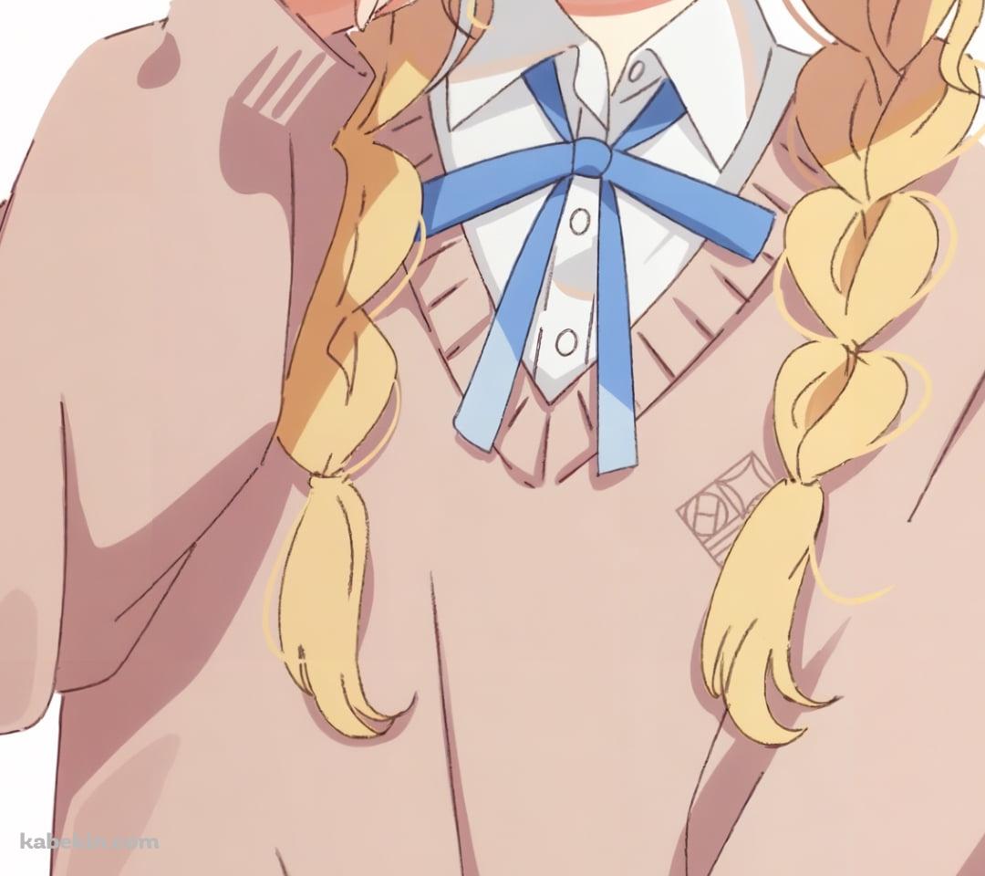 制服姿でピースをする藤田ことね / アイドルマスターのAndroidの壁紙(1080px x 960px) スマホ用
