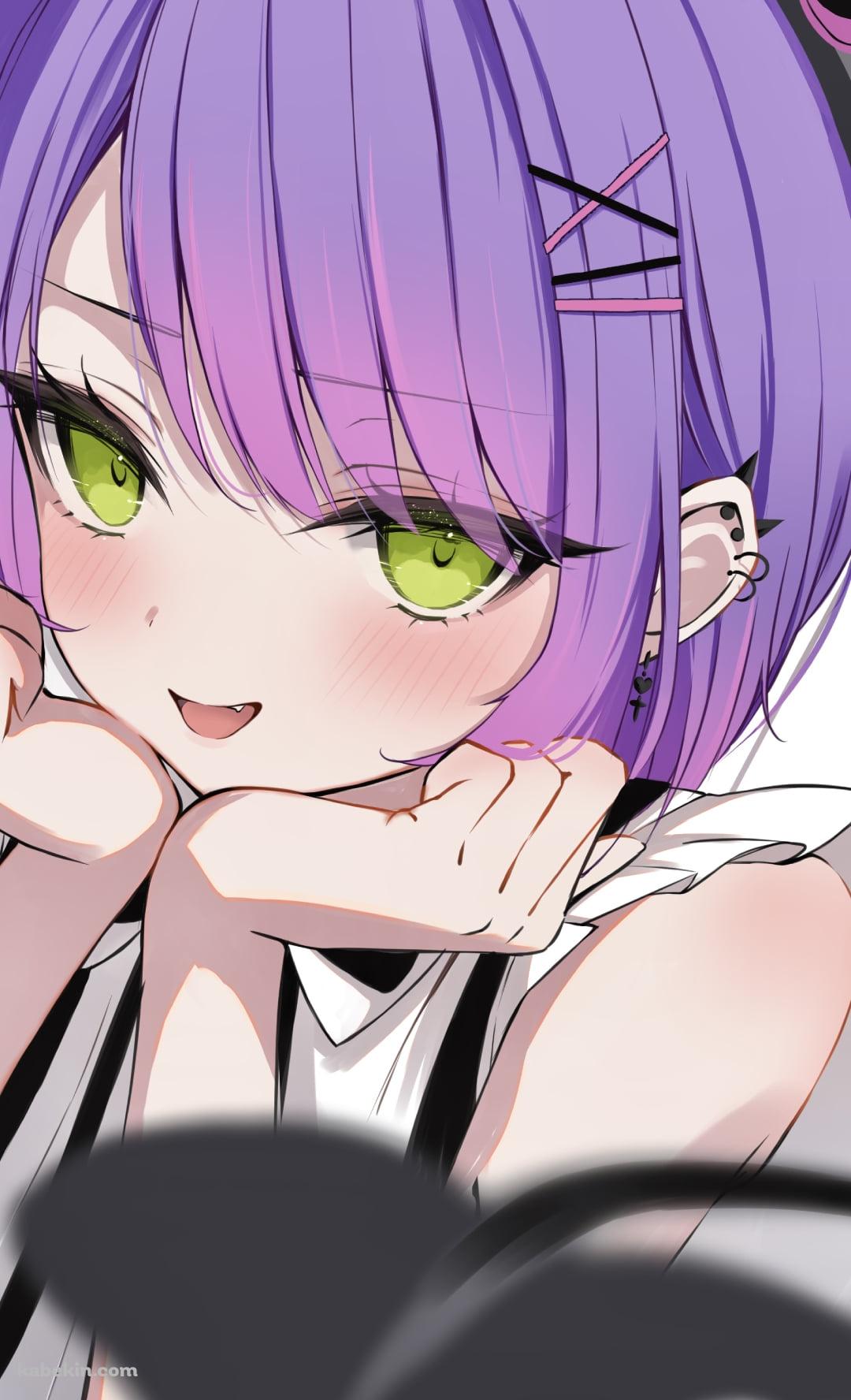地べたで頬杖をつく可愛い常闇トワ / ホロライブ / バーチャルYouTuber / VtuberのAndroidの壁紙(1080px x 1776px) スマホ用