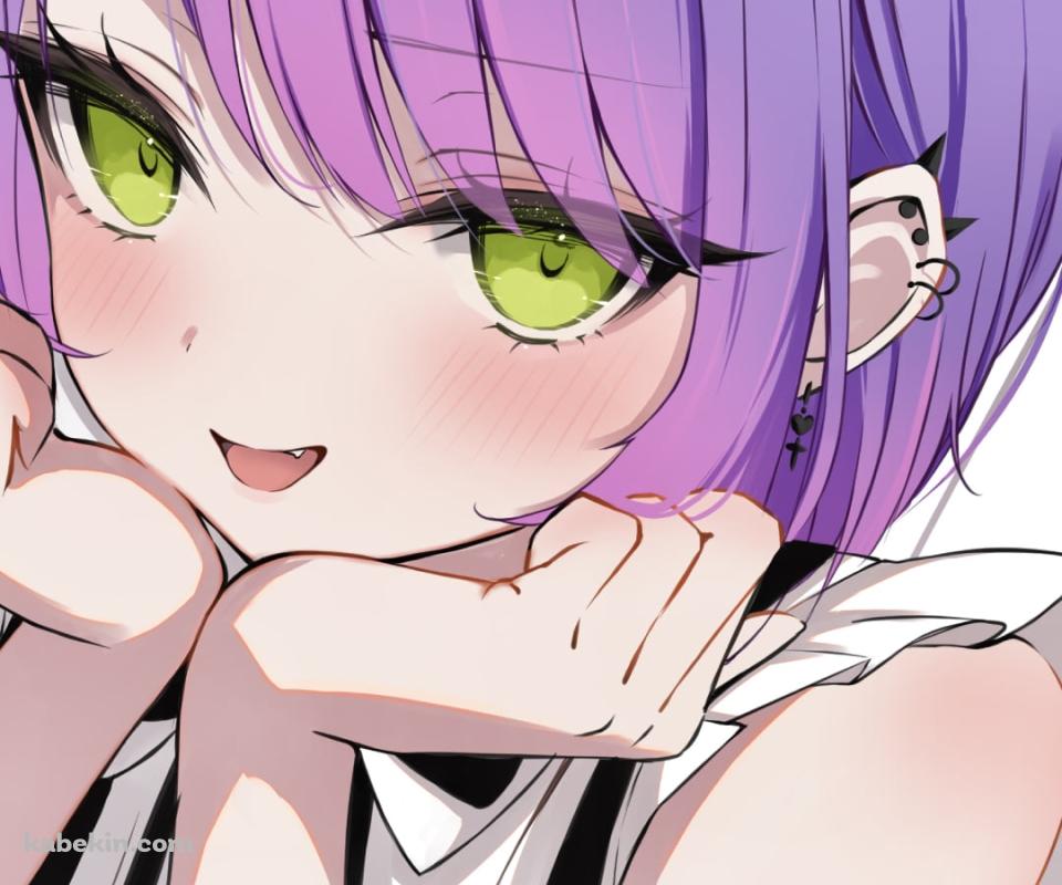 地べたで頬杖をつく可愛い常闇トワ / ホロライブ / バーチャルYouTuber / VtuberのAndroidの壁紙(960px x 800px) スマホ用