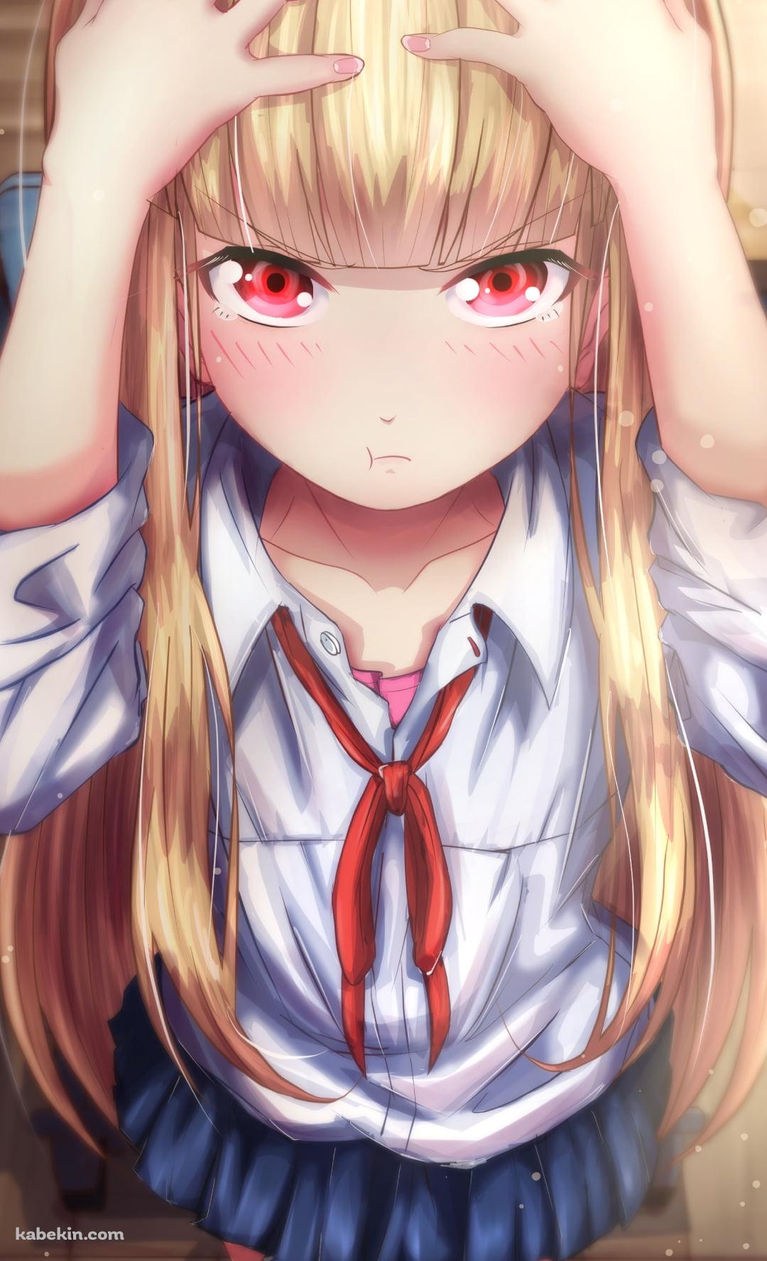 頭を抑える百井咲久 / 女子高生の無駄づかいのAndroidの壁紙(1080px x 1776px) スマホ用