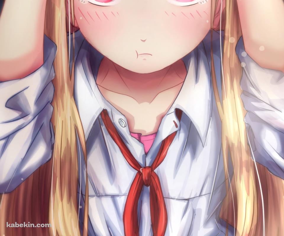 頭を抑える百井咲久 / 女子高生の無駄づかいのAndroidの壁紙(960px x 800px) スマホ用