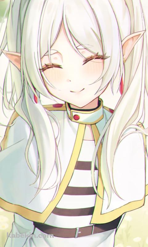 こちらに微笑むフリーレン / 葬送のフリーレンのAndroidの壁紙(480px x 800px) スマホ用