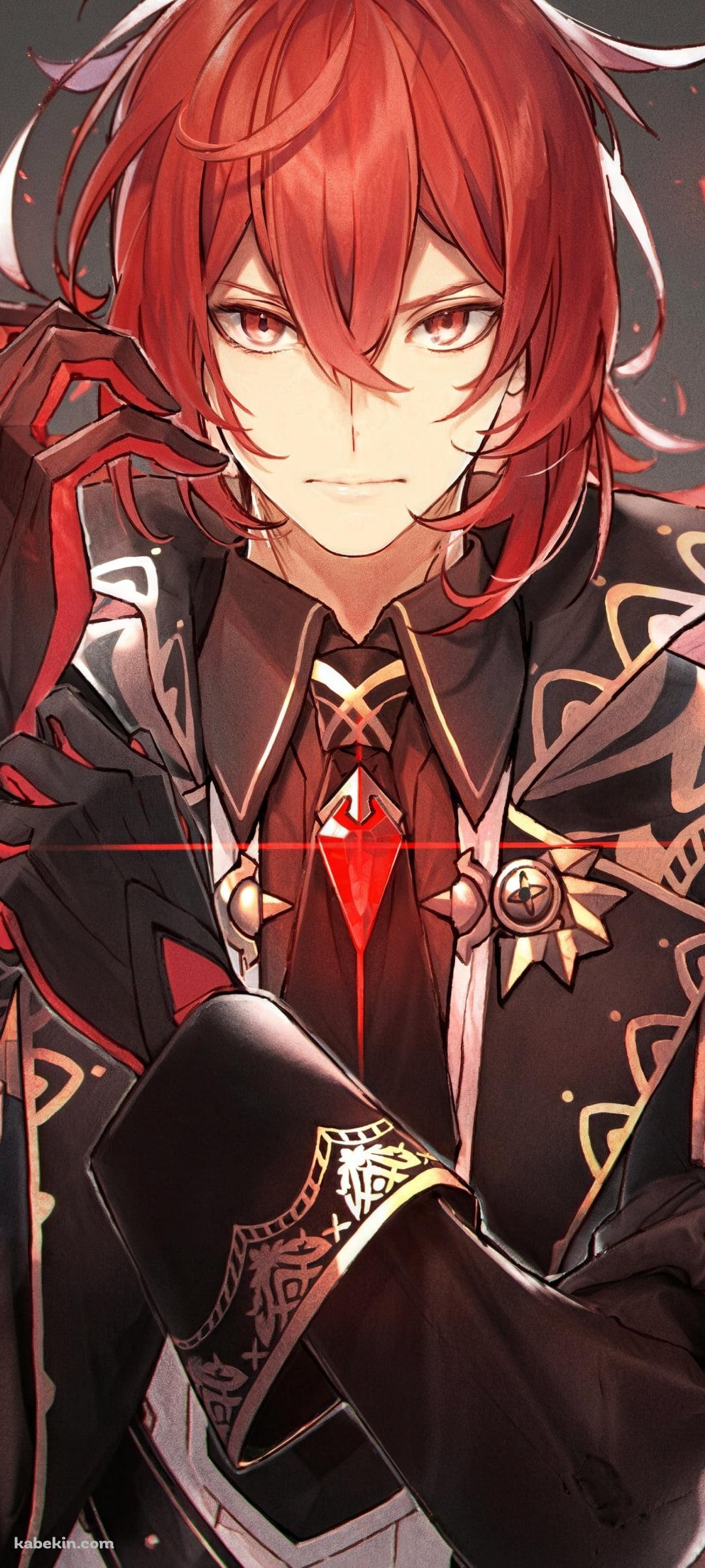 手袋をはめるかっこいいディルック・ラグヴィンド / 原神のAndroidの壁紙(1080px x 2400px) スマホ用