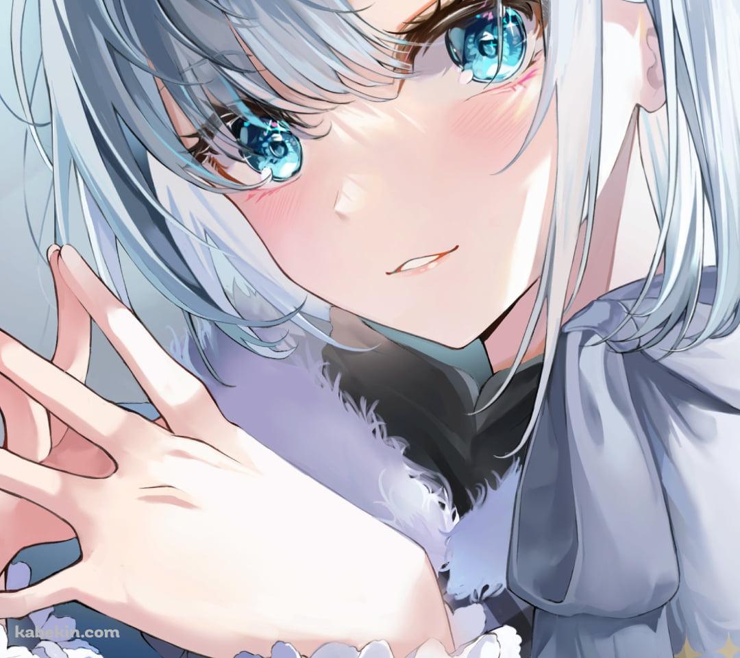 両手の指を合わせる可愛い花芽すみれ / ぶいすぽっ！ / バーチャルYouTuber / VtuberのAndroidの壁紙(1080px x 960px) スマホ用