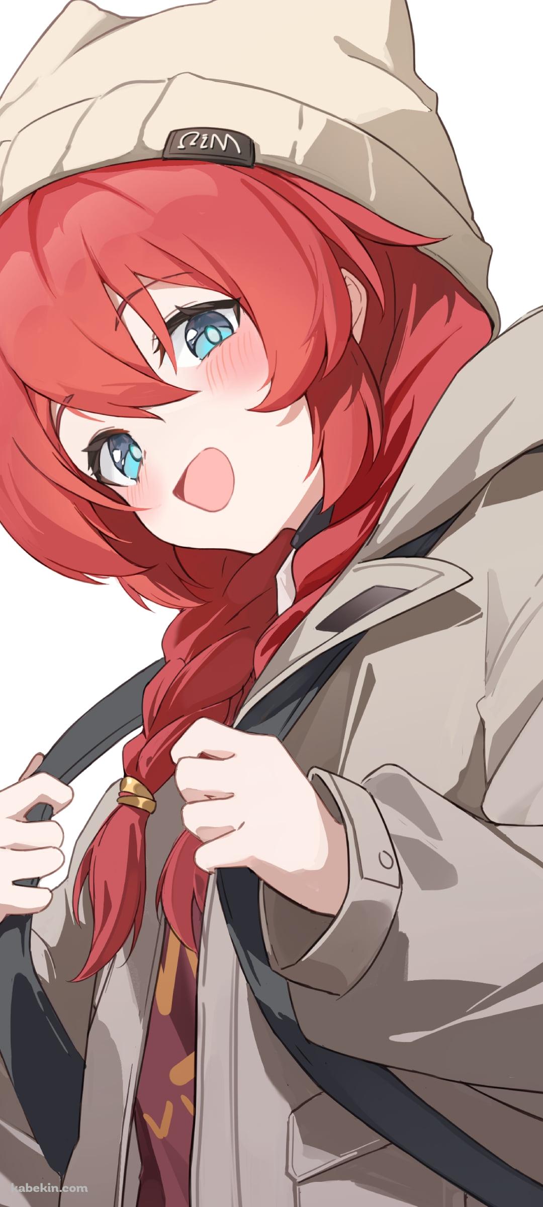 リュックを背負った小塗マキ / ブルーアーカイブのAndroidの壁紙(1080px x 2400px) スマホ用