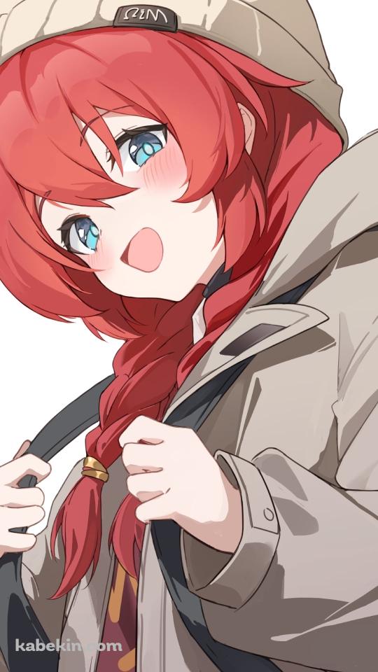 リュックを背負った小塗マキ / ブルーアーカイブのAndroidの壁紙(540px x 960px) スマホ用