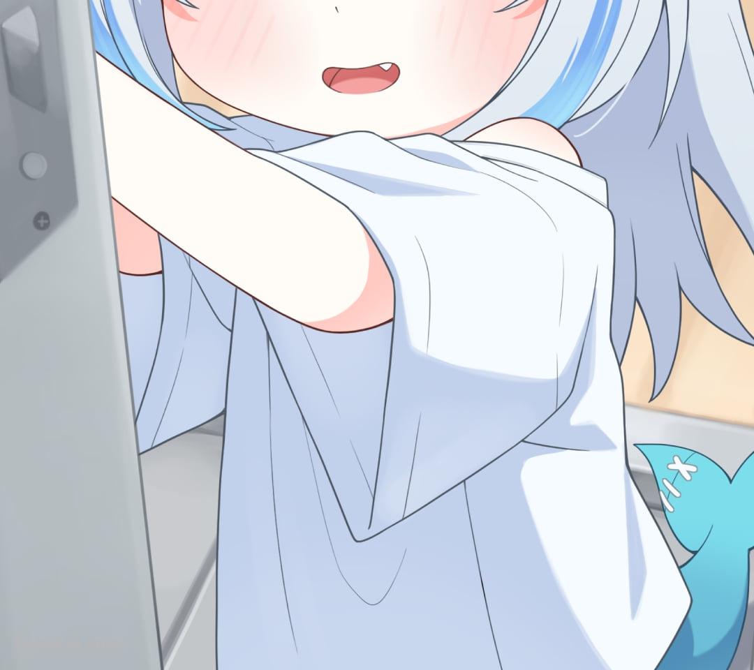玄関のドアを開けるがうる・ぐら / ワトソン・アメリア / ホロライブ / バーチャルYouTuber / VtuberのAndroidの壁紙(1080px x 960px) スマホ用