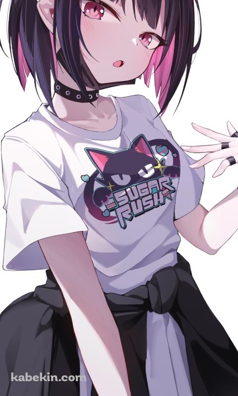 胸元に手をあてる杏山カズサ / パンク / ブルーアーカイブのAndroidの壁紙(480px x 800px) スマホ用