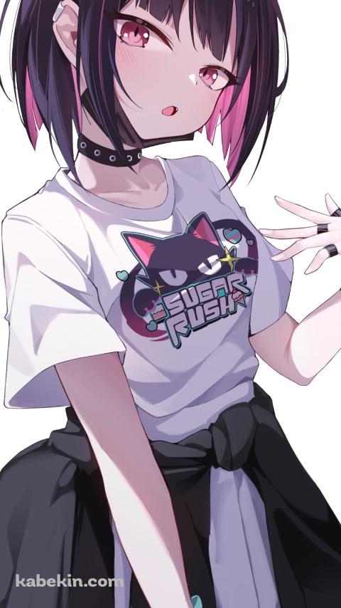 胸元に手をあてる杏山カズサ / パンク / ブルーアーカイブのAndroidの壁紙(480px x 854px) スマホ用