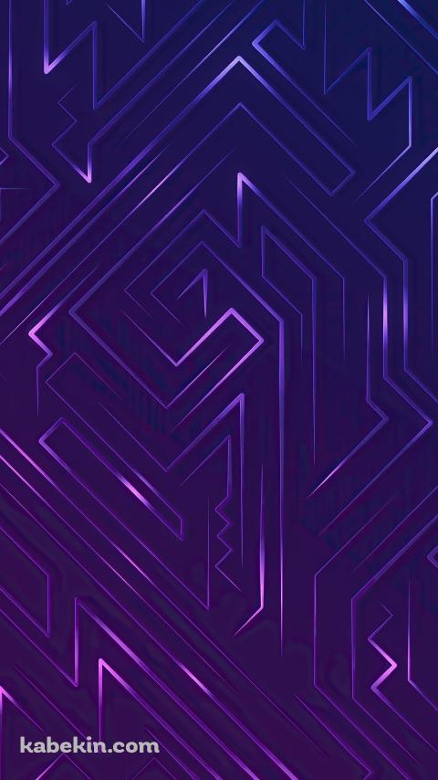 迷路のような紫の線のAndroidの壁紙(480px x 854px) スマホ用