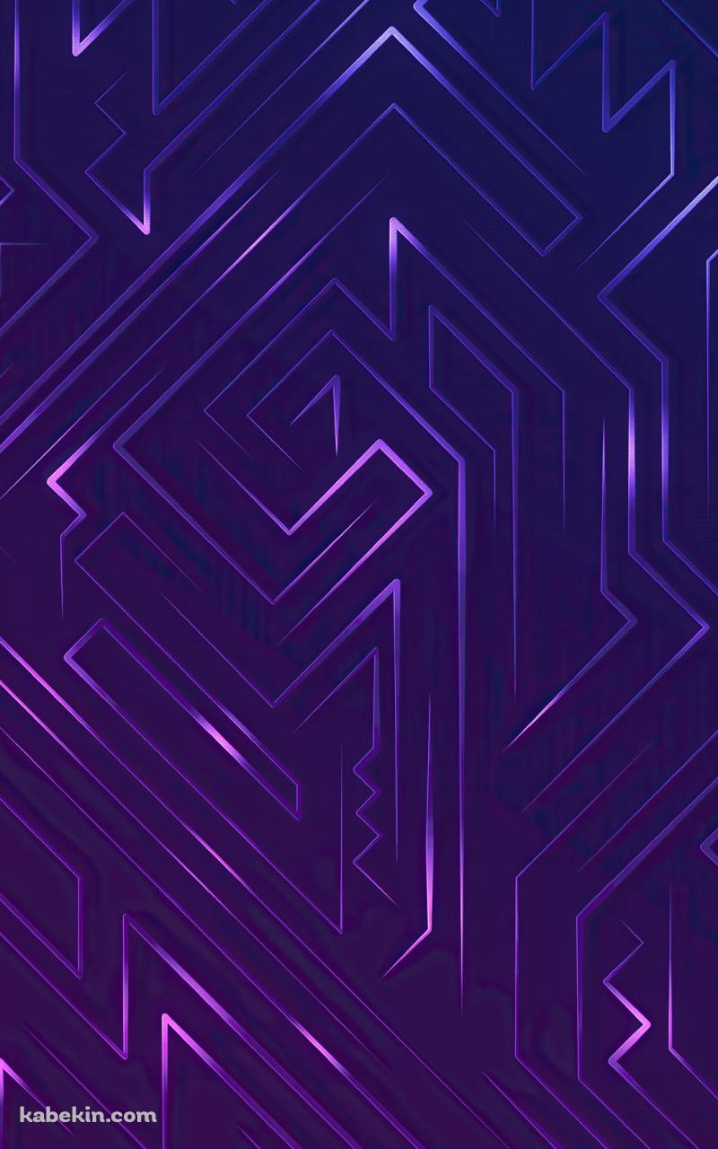 迷路のような紫の線のAndroidの壁紙(800px x 1280px) スマホ用