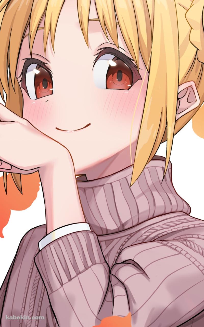 左手でピースをする伊地知虹夏 / 紅葉 / ぼっち・ざ・ろっく!のAndroidの壁紙(800px x 1280px) スマホ用