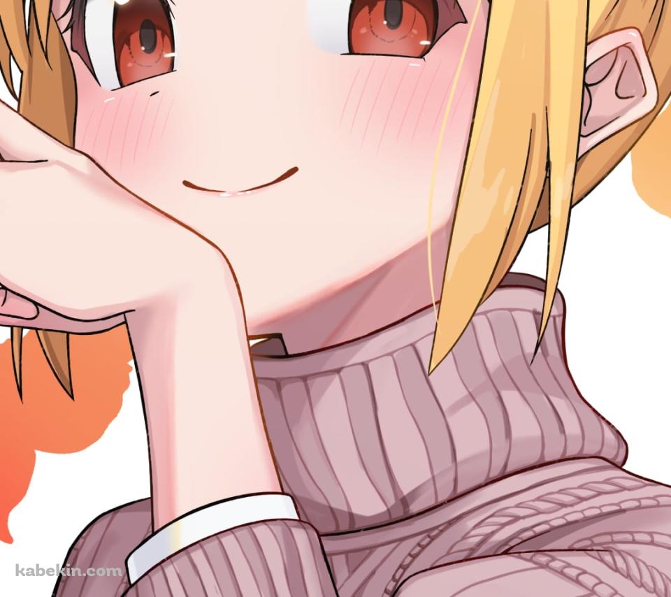 左手でピースをする伊地知虹夏 / 紅葉 / ぼっち・ざ・ろっく!のAndroidの壁紙(960px x 854px) スマホ用