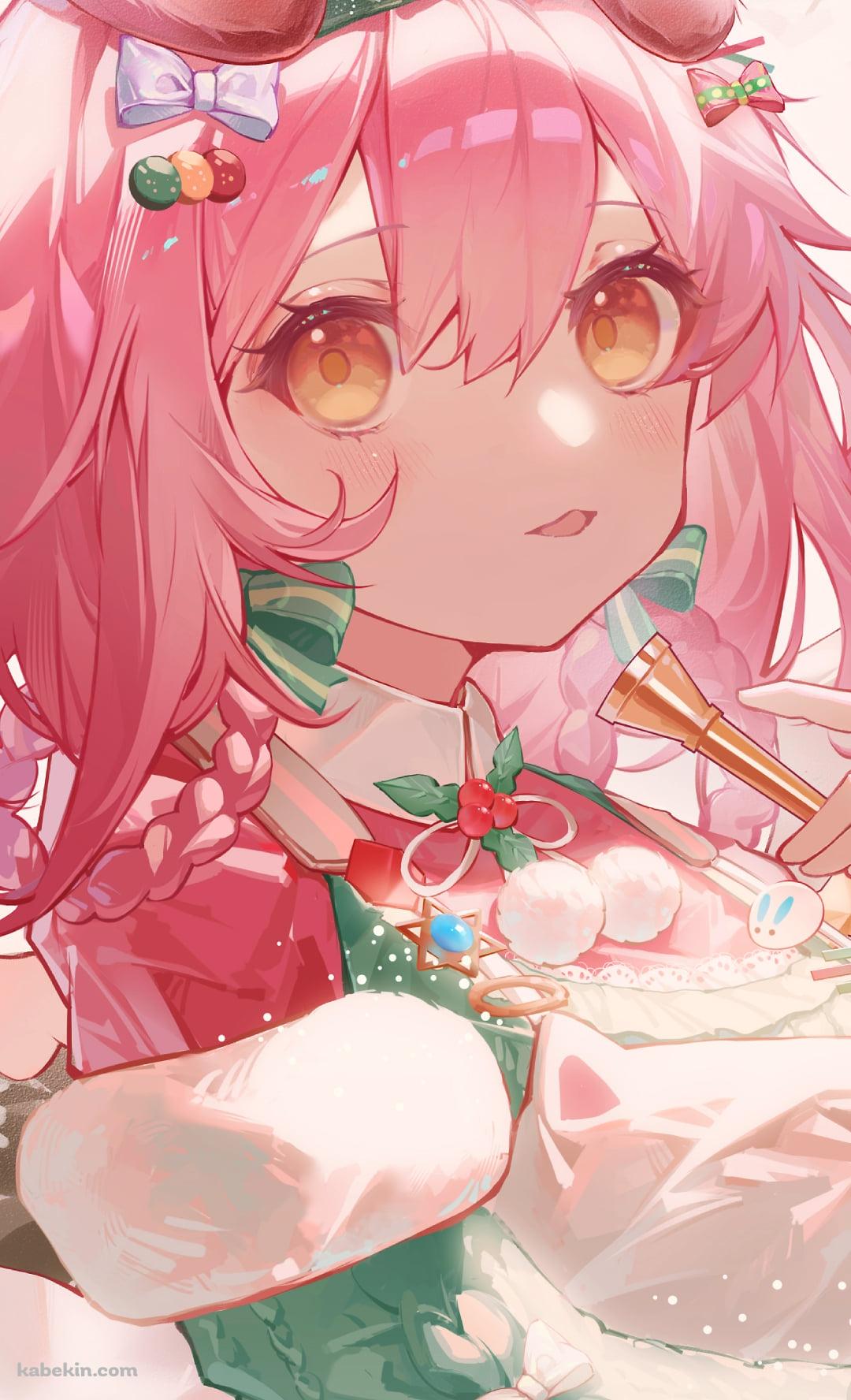 クリスマスの飾りに囲まれたゴールデングロー / アークナイツのAndroidの壁紙(1080px x 1776px) スマホ用