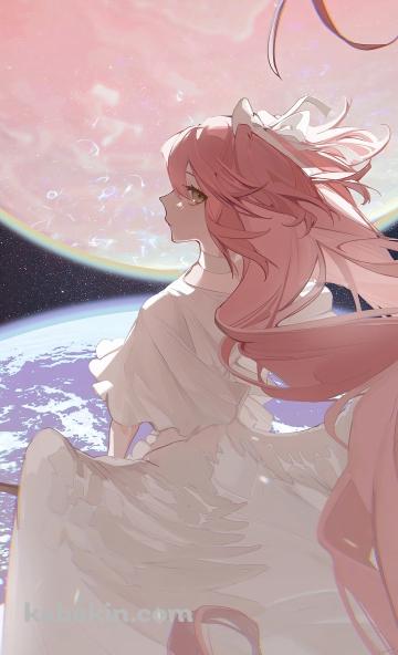 白いドレスを着たアルティメットまどか / 鹿目まどか / 魔法少女まどか☆マギカのAndroidの壁紙(360px x 592px) スマホ用