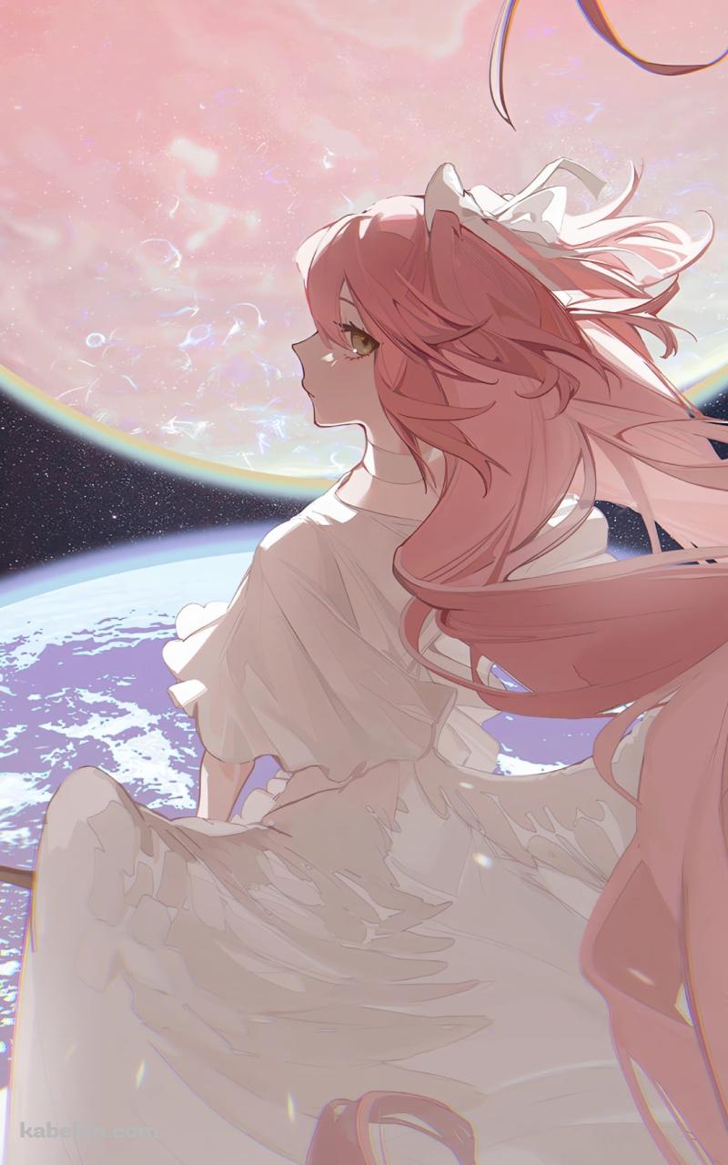 白いドレスを着たアルティメットまどか / 鹿目まどか / 魔法少女まどか☆マギカのAndroidの壁紙(800px x 1280px) スマホ用