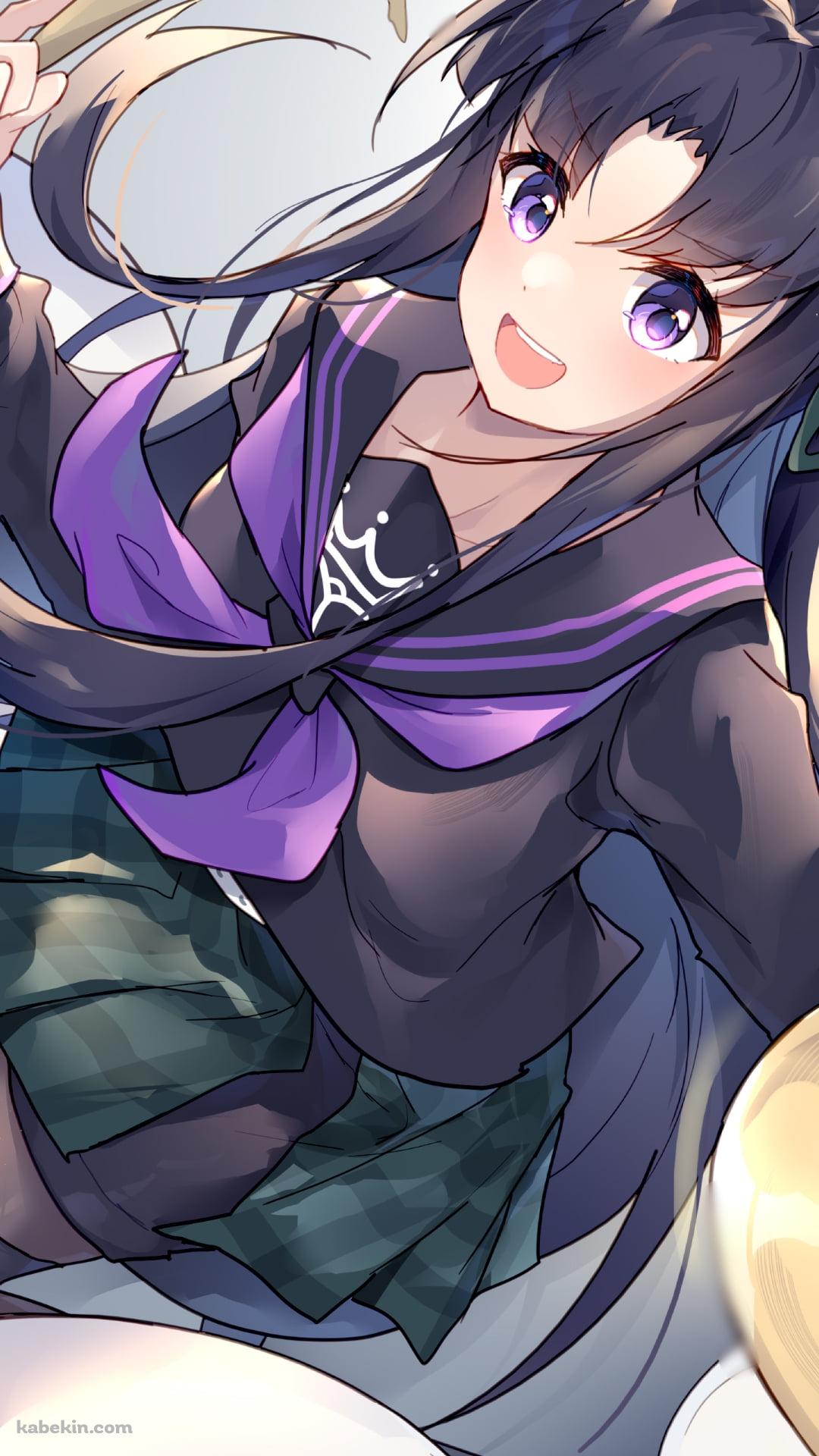 ドラムを叩く制服姿の安和すばる / ガールズバンドクライのAndroidの壁紙(1080px x 1920px) スマホ用