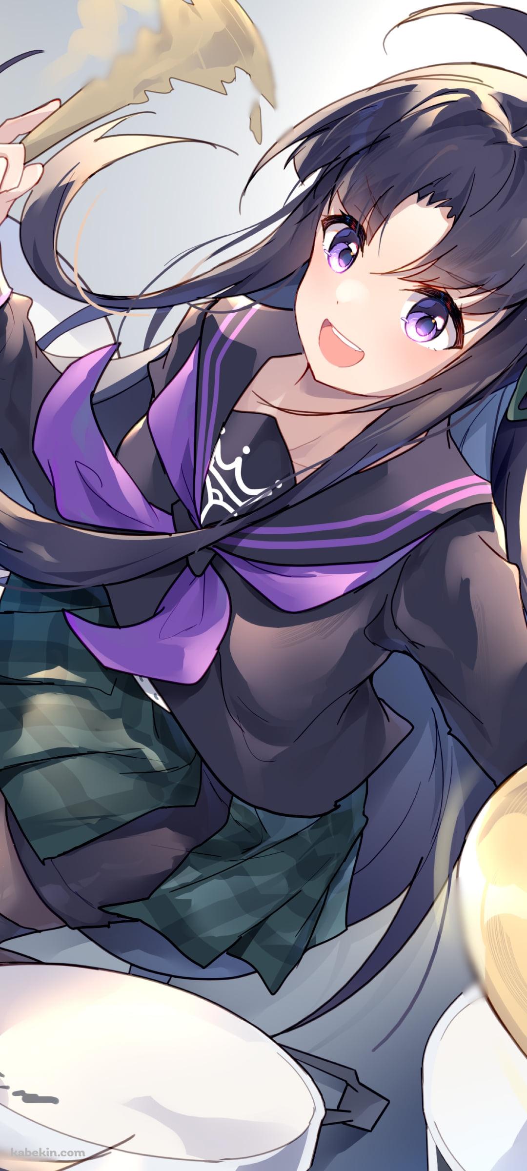 ドラムを叩く制服姿の安和すばる / ガールズバンドクライのAndroidの壁紙(1080px x 2400px) スマホ用