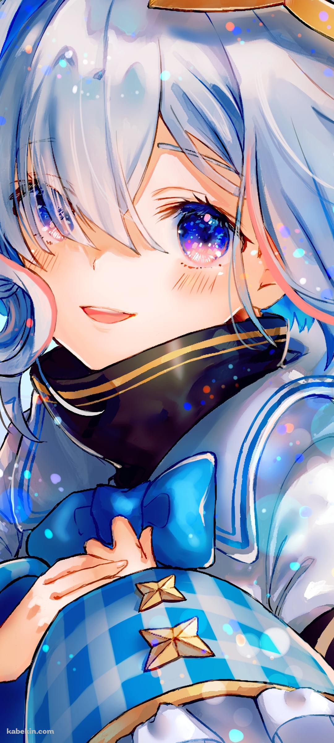 胸元に手をあてるキラキラした瞳の天音かなた / ホロライブ / バーチャルYouTuberのAndroidの壁紙(1080px x 2400px) スマホ用