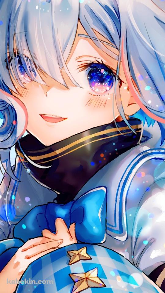 胸元に手をあてるキラキラした瞳の天音かなた / ホロライブ / バーチャルYouTuberのAndroidの壁紙(540px x 960px) スマホ用