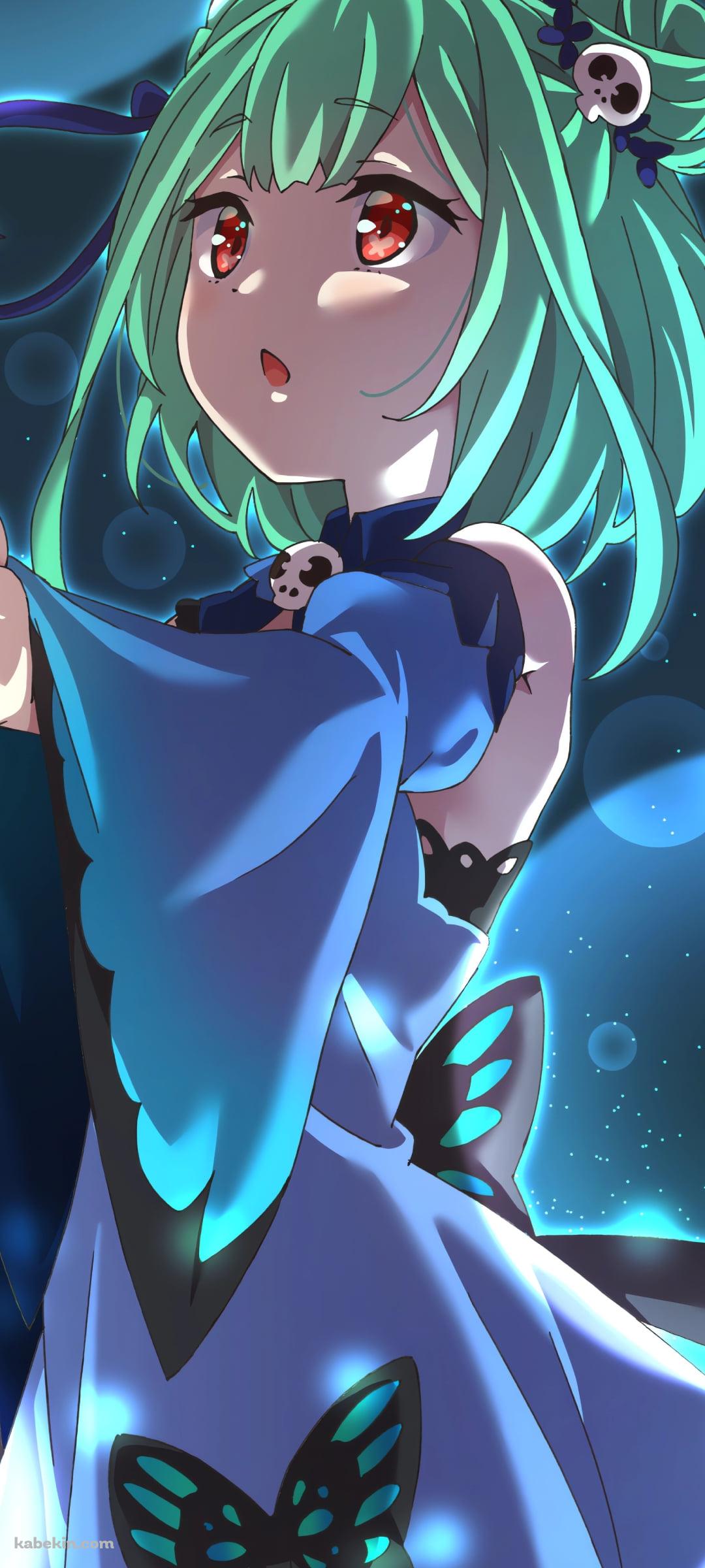 右手をかざす潤羽るしあ / ホロライブ / バーチャルYouTuberのAndroidの壁紙(1080px x 2400px) スマホ用