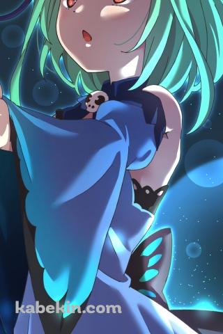 右手をかざす潤羽るしあ / ホロライブ / バーチャルYouTuberのAndroidの壁紙(320px x 480px) スマホ用