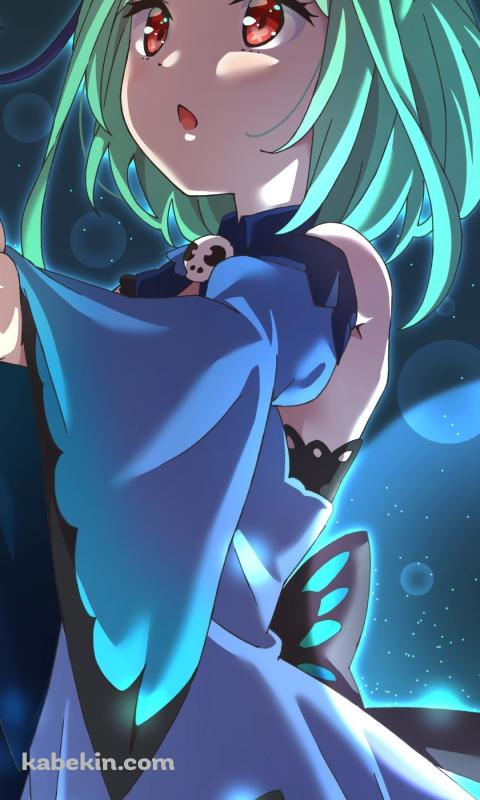 右手をかざす潤羽るしあ / ホロライブ / バーチャルYouTuberのAndroidの壁紙(480px x 800px) スマホ用