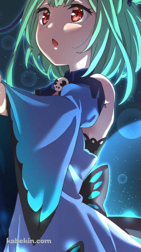 右手をかざす潤羽るしあ / ホロライブ / バーチャルYouTuberのAndroidの壁紙(480px x 854px) スマホ用