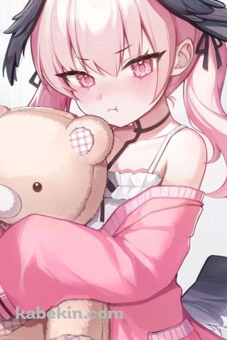 顔を赤らめて怒る下江コハル / ピンクの服 / ブルーアーカイブのAndroidの壁紙(320px x 480px) スマホ用
