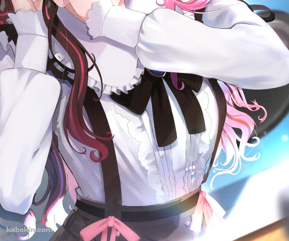 鏡を見ながらリボンを付ける可愛い橘ひなの / ぶいすぽっ！ / バーチャルYouTuber / VtuberのAndroidの壁紙(960px x 800px) スマホ用