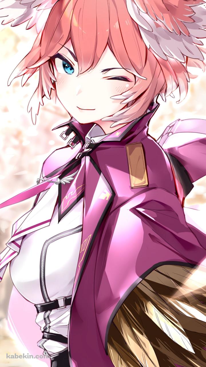 ウィンクする鷹嶺ルイ / ホロライブ / バーチャルYouTuberのAndroidの壁紙(720px x 1280px) スマホ用