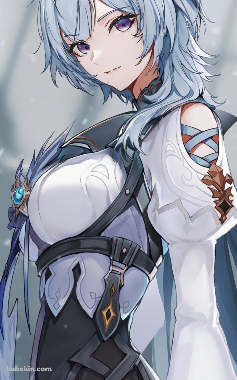 こちらを見つめる綺麗なエウレア・ローレンス / 原神のAndroidの壁紙(800px x 1280px) スマホ用