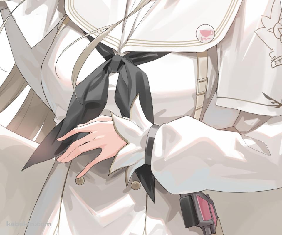白い羽が生えた桐藤ナギサ / ブルーアーカイブのAndroidの壁紙(960px x 800px) スマホ用