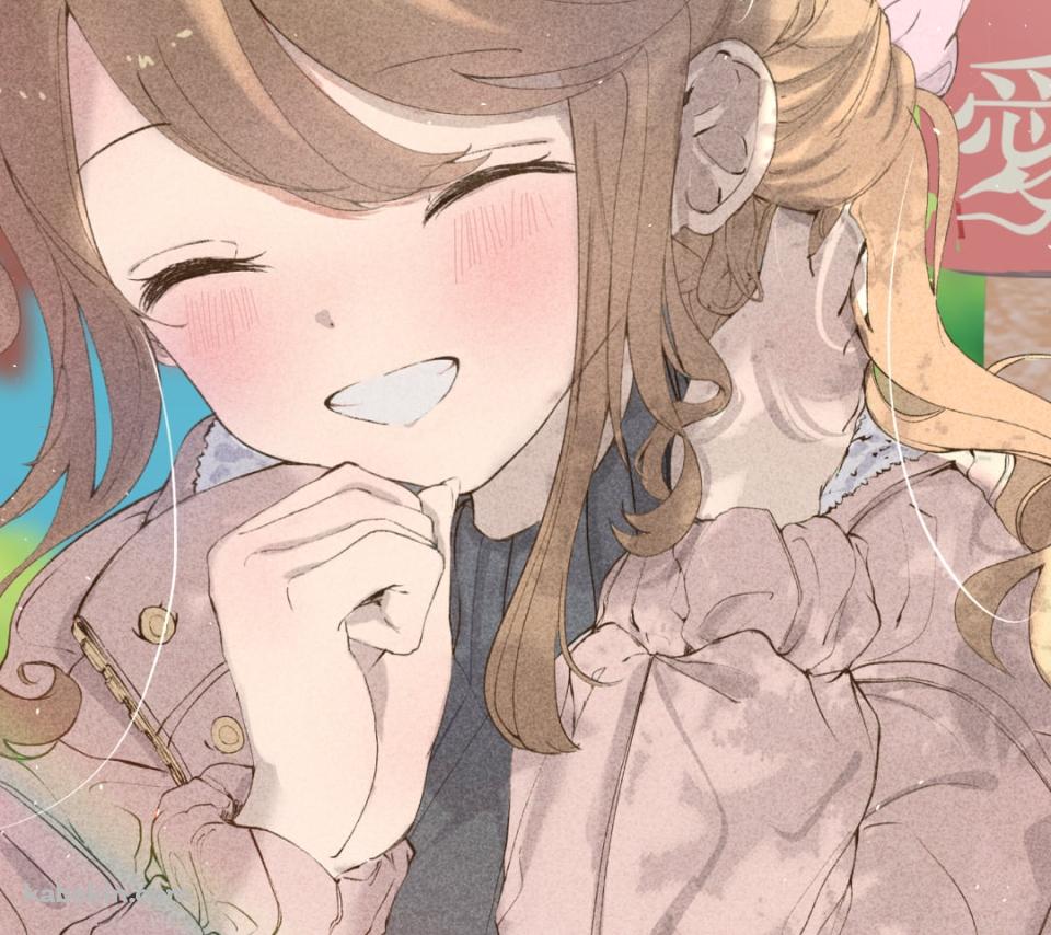 頬を赤らめて笑う所恵美 / アイドルマスターのAndroidの壁紙(960px x 854px) スマホ用