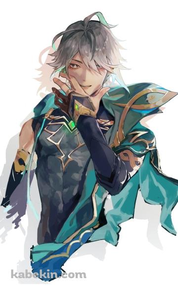 顔の前に手をかざすアルハイゼン / 原神のAndroidの壁紙(360px x 592px) スマホ用
