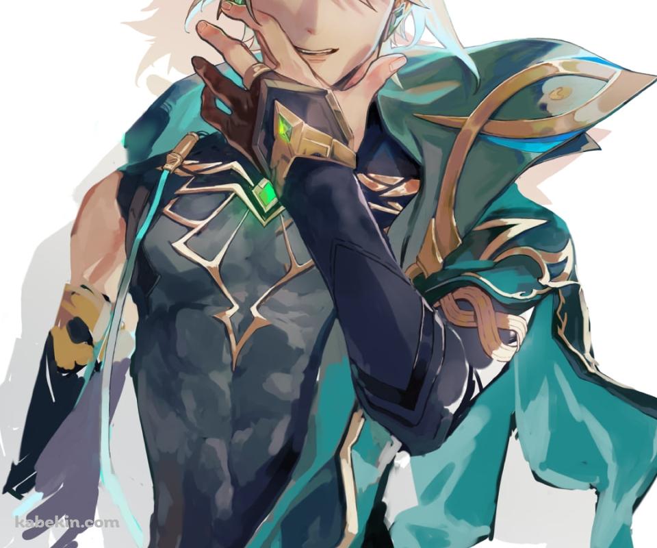 顔の前に手をかざすアルハイゼン / 原神のAndroidの壁紙(960px x 800px) スマホ用