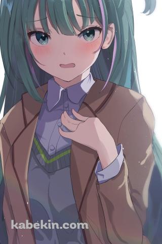 頬を赤らめて慌てる小美山愛 / アイドリープライド / IDOLY PRIDEのAndroidの壁紙(320px x 480px) スマホ用