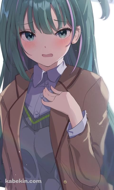 頬を赤らめて慌てる小美山愛 / アイドリープライド / IDOLY PRIDEのAndroidの壁紙(480px x 800px) スマホ用