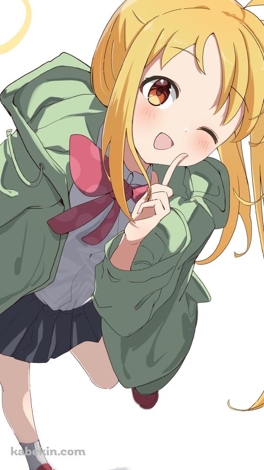 人差し指を立てウィンクする伊地知虹夏 / ぼっち・ざ・ろっく!のAndroidの壁紙(540px x 960px) スマホ用