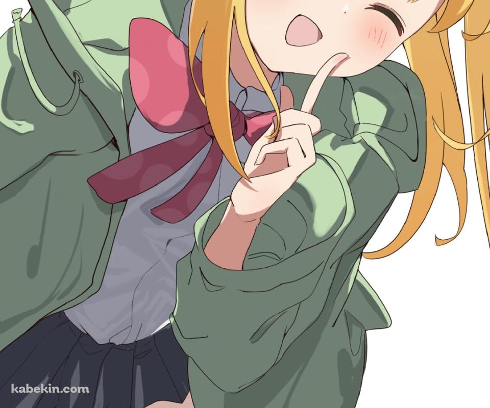 人差し指を立てウィンクする伊地知虹夏 / ぼっち・ざ・ろっく!のAndroidの壁紙(960px x 800px) スマホ用