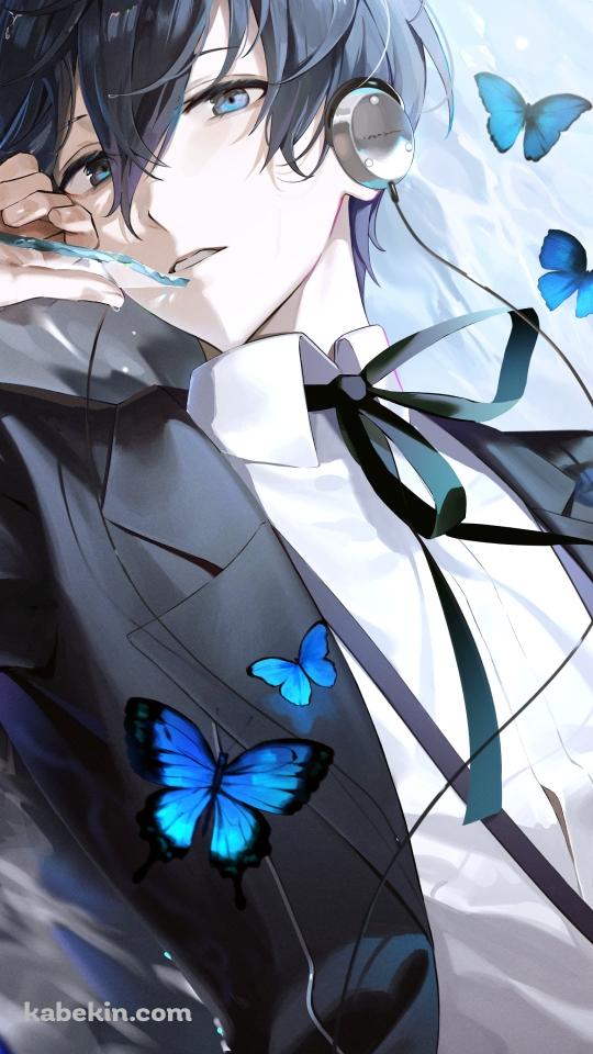 青い蝶と結城理 / ペルソナ3のAndroidの壁紙(540px x 960px) スマホ用