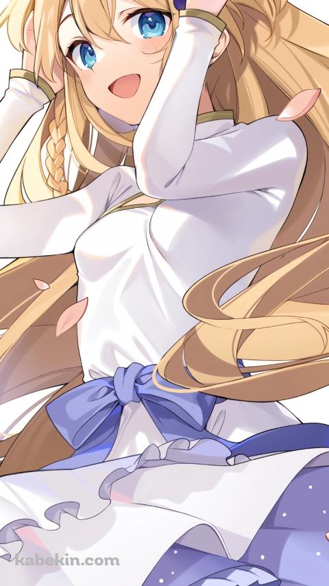 髪を抑えるアイリス / このすば！のAndroidの壁紙(480px x 854px) スマホ用