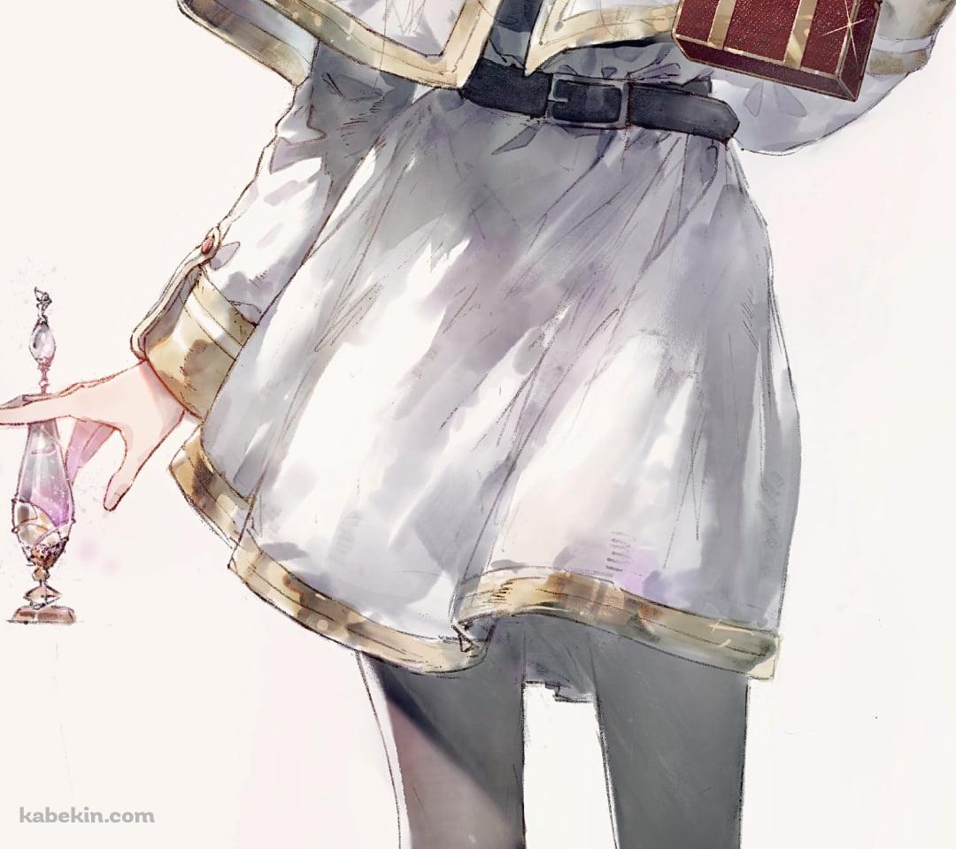 小さな鞄と小瓶を持つフリーレン / 葬送のフリーレンのAndroidの壁紙(1080px x 960px) スマホ用