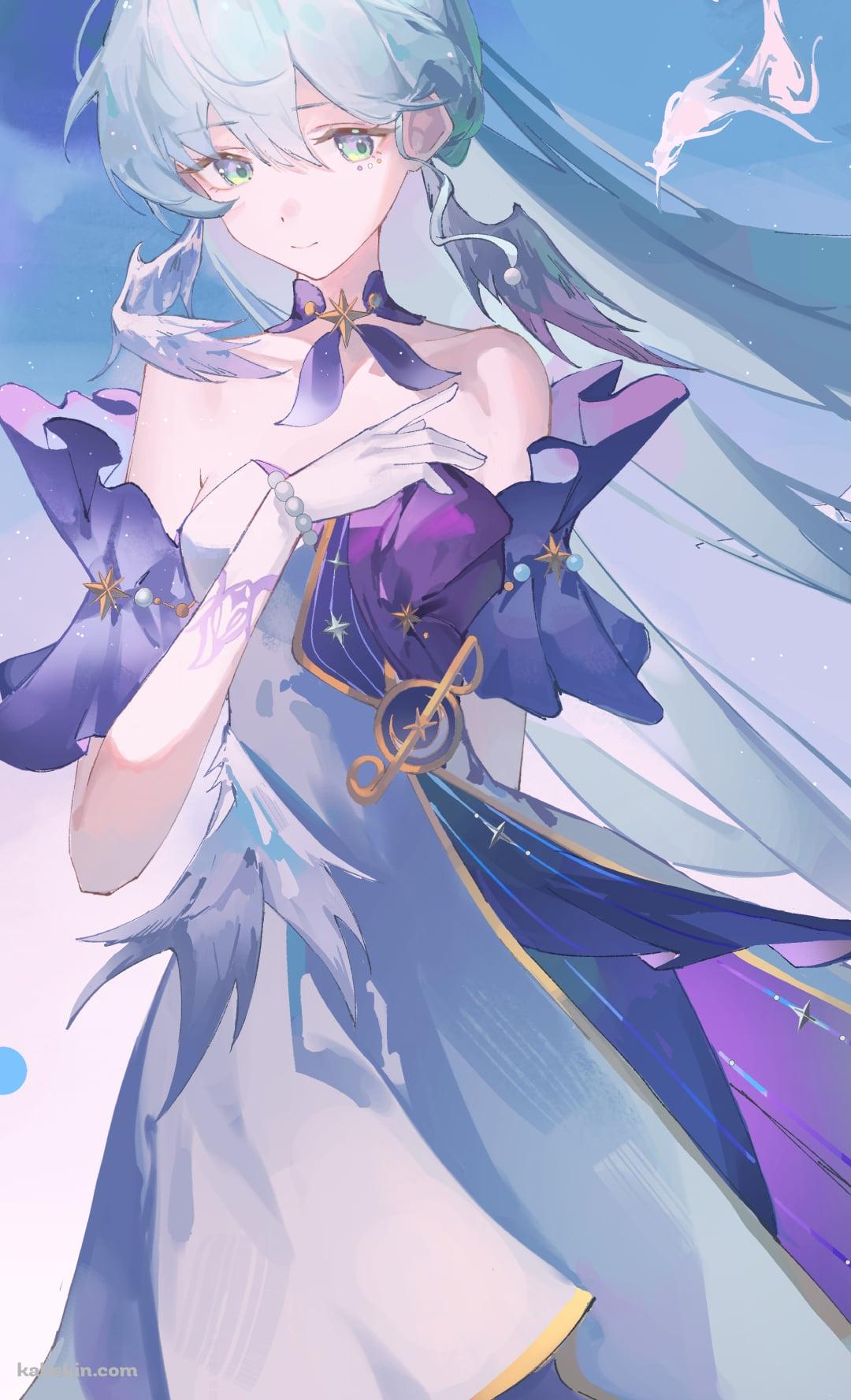胸元に手をあてる可愛いロビン / 崩壊:スターレイルのAndroidの壁紙(1080px x 1776px) スマホ用