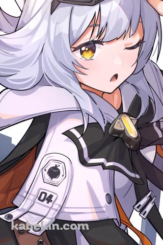 片目をつぶる可愛いスノーホワイト / 勝利の女神 NIKKEのAndroidの壁紙(320px x 480px) スマホ用