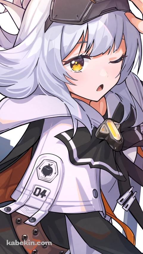 片目をつぶる可愛いスノーホワイト / 勝利の女神 NIKKEのAndroidの壁紙(480px x 854px) スマホ用