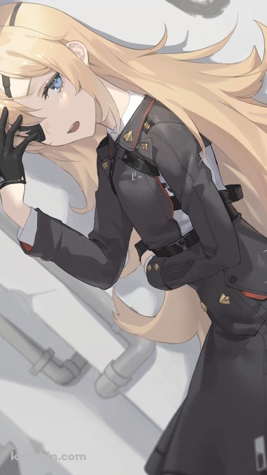 眼帯に手をかけるギロチン / 勝利の女神 NIKKEのAndroidの壁紙(540px x 960px) スマホ用